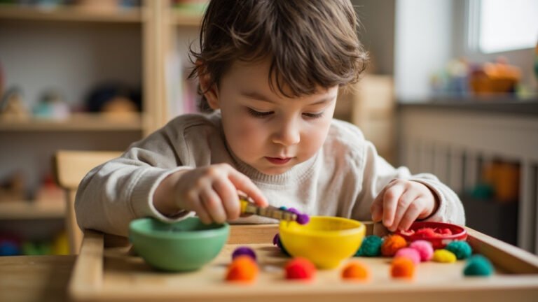 Guide complet des activités de tri sensoriel Montessori pour enfants de 0 à 6 ans