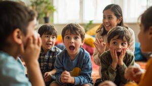 Jeux de mimes et expressions faciales : outils ludiques pour le développement émotionnel et social