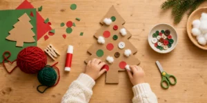 Bricolage facile de Noël pour petit ne rime pas avec atelier compliqué